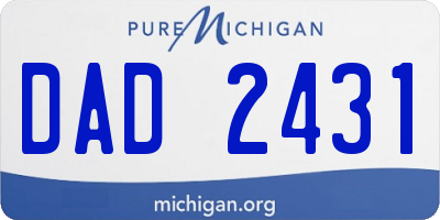 MI license plate DAD2431