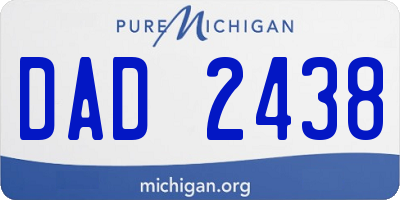 MI license plate DAD2438