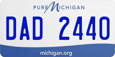 MI license plate DAD2440