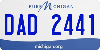 MI license plate DAD2441