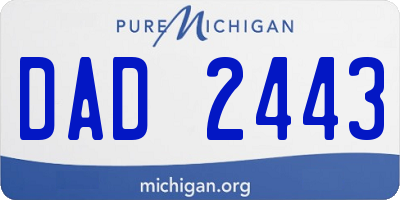 MI license plate DAD2443