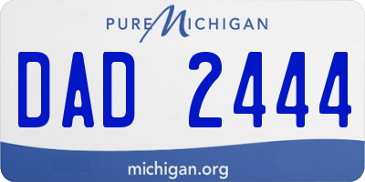MI license plate DAD2444