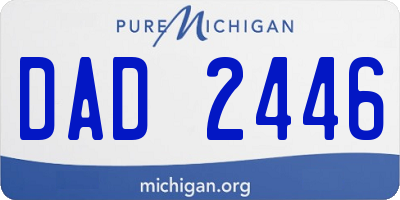 MI license plate DAD2446