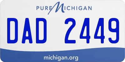 MI license plate DAD2449