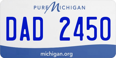 MI license plate DAD2450