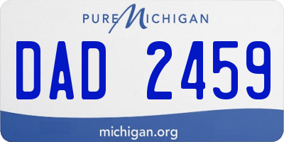 MI license plate DAD2459