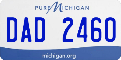 MI license plate DAD2460