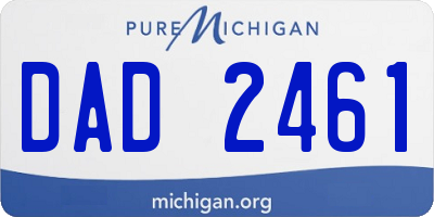 MI license plate DAD2461