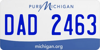 MI license plate DAD2463