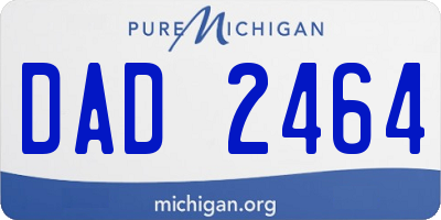 MI license plate DAD2464