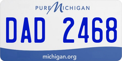 MI license plate DAD2468