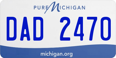 MI license plate DAD2470