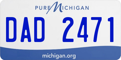 MI license plate DAD2471