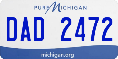 MI license plate DAD2472