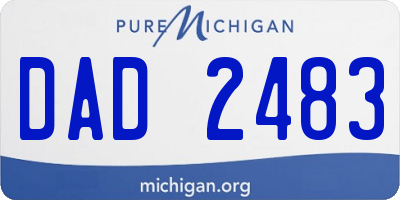 MI license plate DAD2483