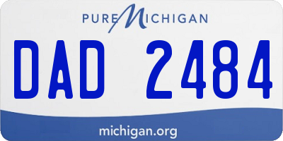 MI license plate DAD2484