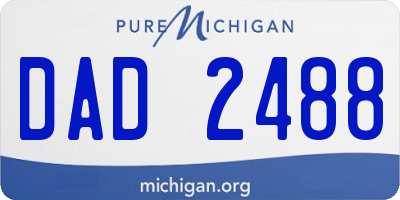 MI license plate DAD2488