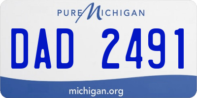 MI license plate DAD2491