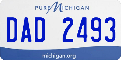 MI license plate DAD2493