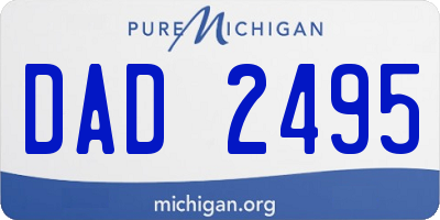MI license plate DAD2495