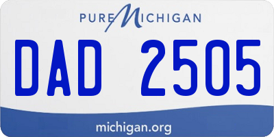 MI license plate DAD2505
