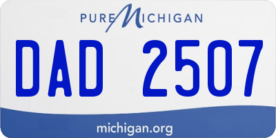 MI license plate DAD2507