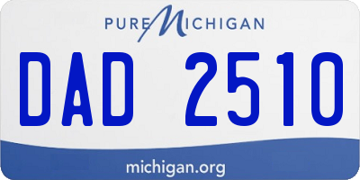 MI license plate DAD2510