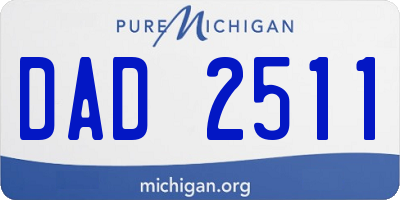 MI license plate DAD2511