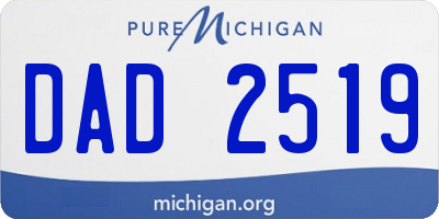 MI license plate DAD2519