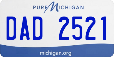 MI license plate DAD2521