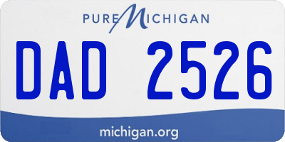 MI license plate DAD2526