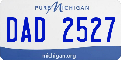 MI license plate DAD2527