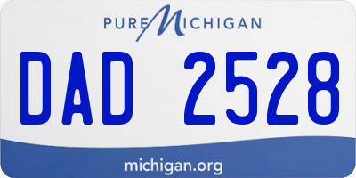 MI license plate DAD2528