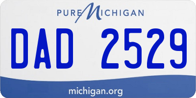 MI license plate DAD2529