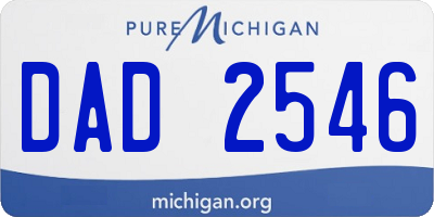 MI license plate DAD2546