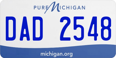 MI license plate DAD2548