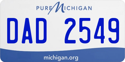 MI license plate DAD2549