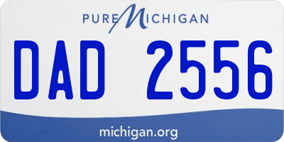 MI license plate DAD2556