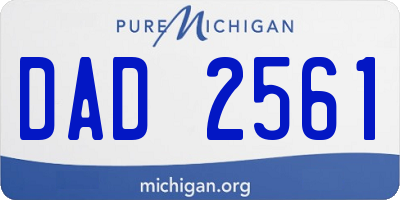 MI license plate DAD2561