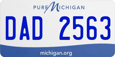 MI license plate DAD2563