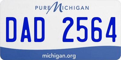 MI license plate DAD2564