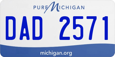 MI license plate DAD2571