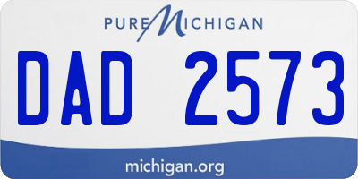 MI license plate DAD2573