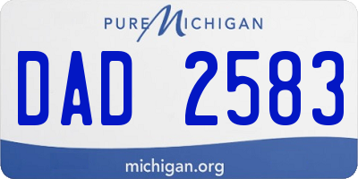 MI license plate DAD2583