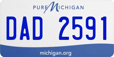 MI license plate DAD2591