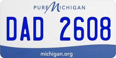 MI license plate DAD2608