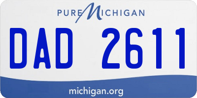 MI license plate DAD2611