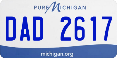 MI license plate DAD2617