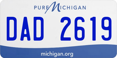 MI license plate DAD2619