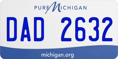MI license plate DAD2632